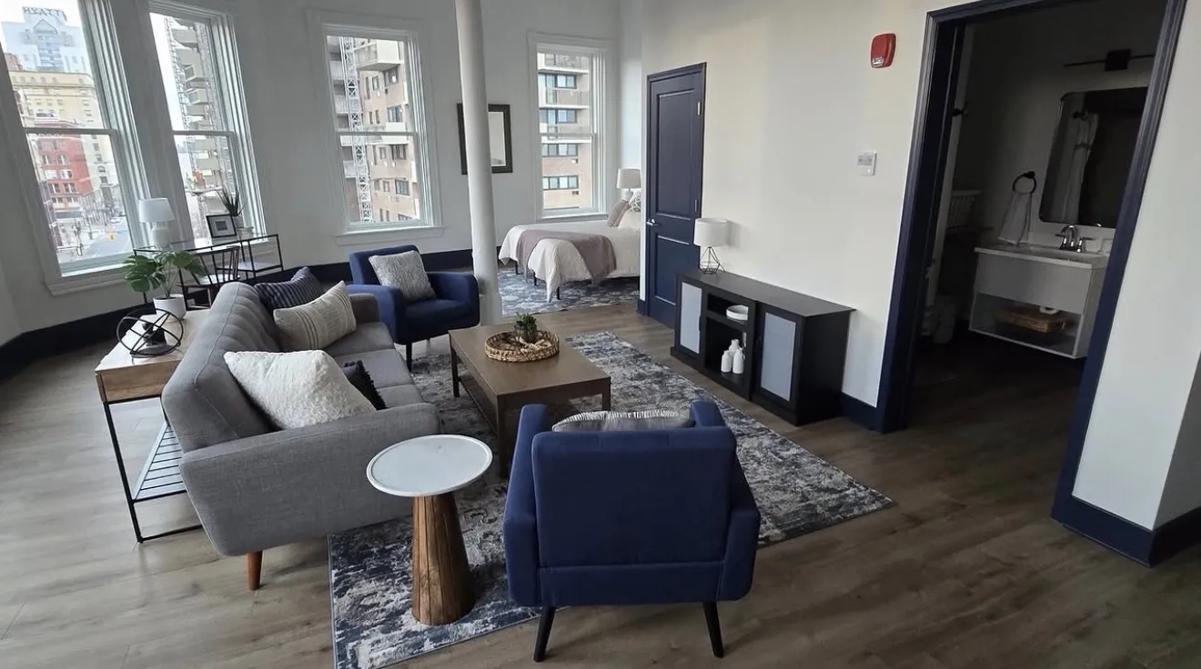 Finished interior living space in custom new build home